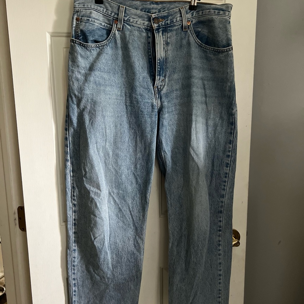 Levi's Premium Light Blue 501 Straight Jeans